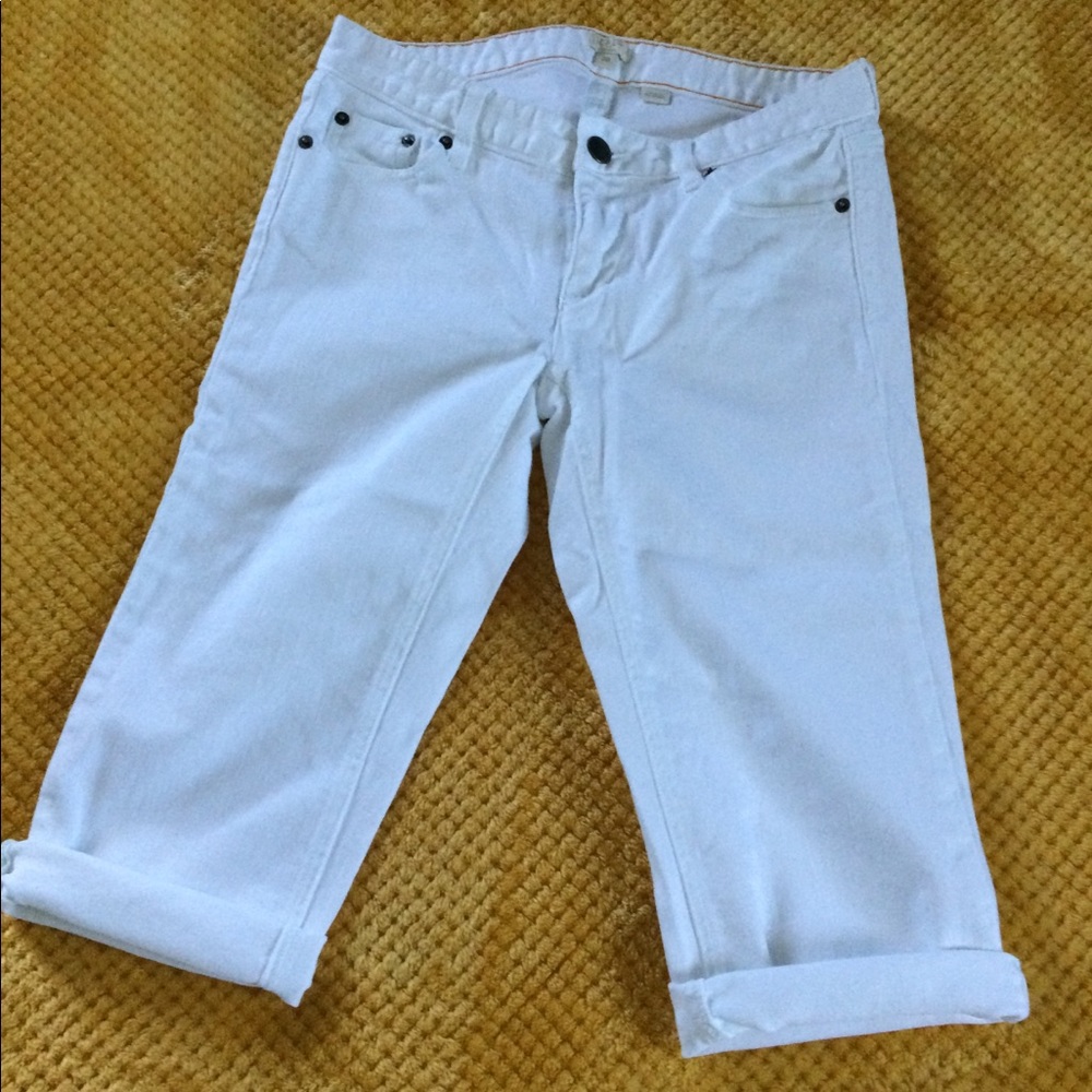 JCREW white jean shorts